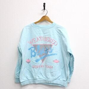 Vintage Weathered Blues Fashion Team Sweatshirt Medium